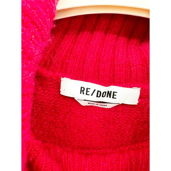 RE/DONE 60s Slim Red Turtle Neck Sweater Medium - Picture 6 of 8
